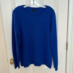 Talbots Blue Cashmere Crewneck Sweater